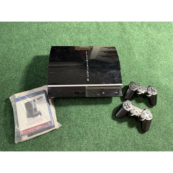 PS3 Fat System With Two Controllers NO CORDS Tested Working - Picture 1 of 12